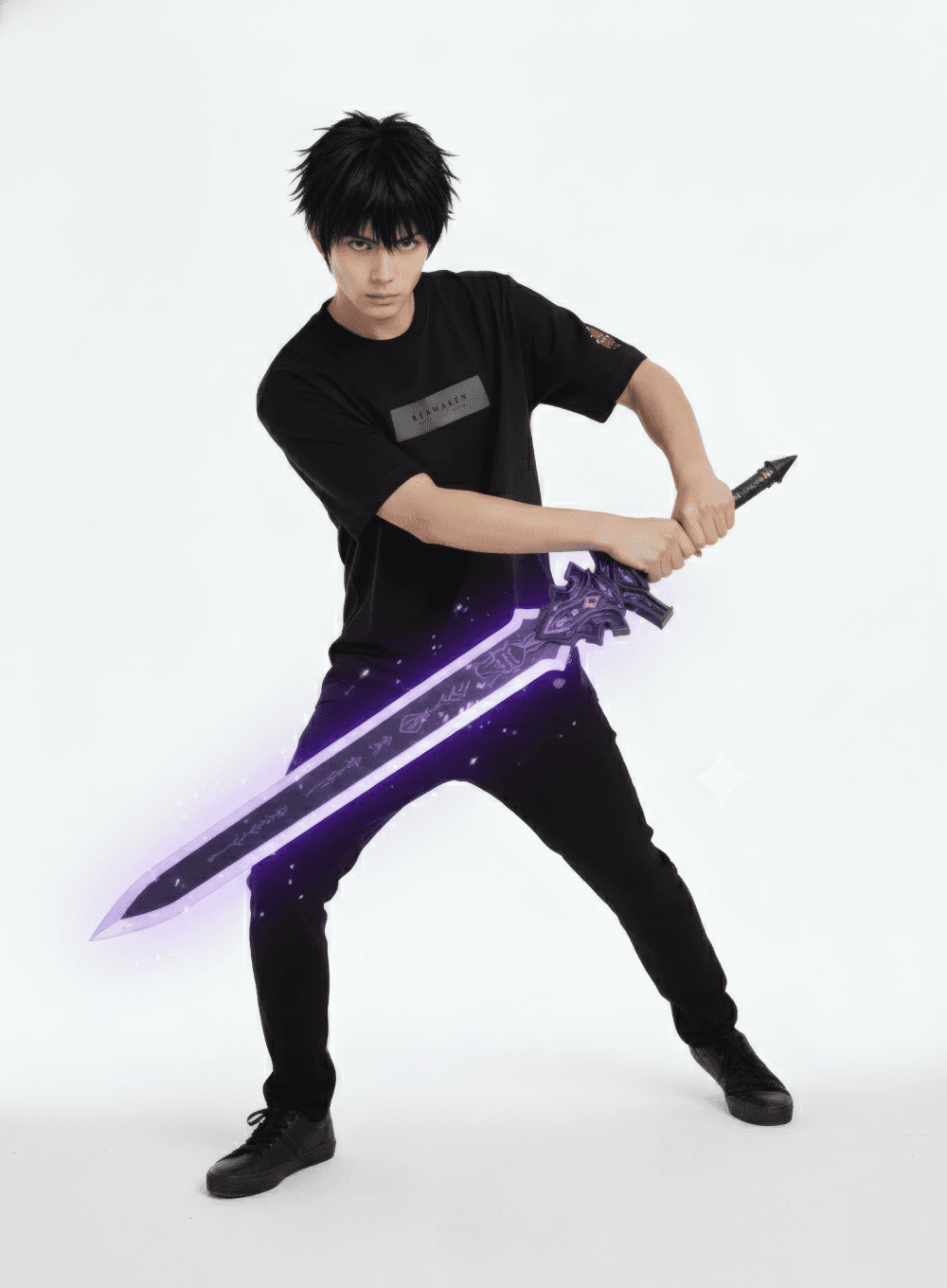 REAWAKEN Rubber Print T-Shirt – Anime Inspired Oversized Streetwear | Premium Drop Shoulder T-Shirt BD view 3